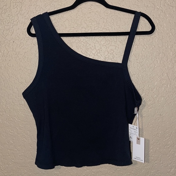NWT Good American Asymmetrical Rib Tank - Picture 7 of 8